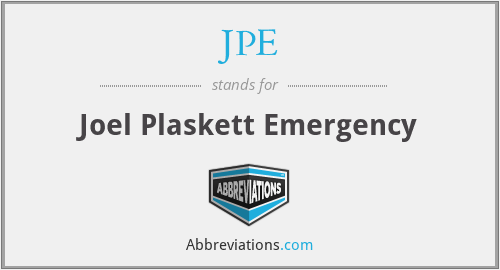 JPE - Joel Plaskett Emergency