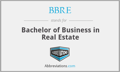 BBRE - Bachelor of Business in Real Estate