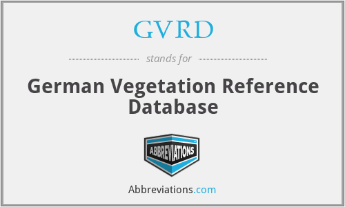 GVRD - German Vegetation Reference Database