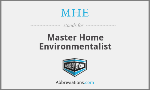 MHE - Master Home Environmentalist