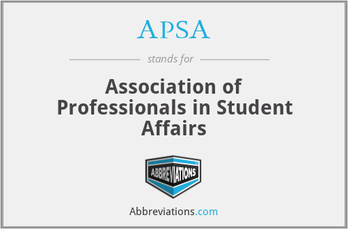 APSA - Association of Professionals in Student Affairs