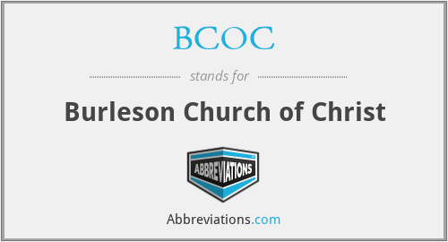 BCOC - Burleson Church of Christ