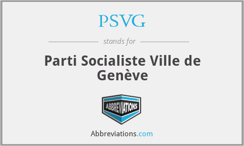 PSVG - Parti Socialiste Ville de Genève