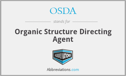 OSDA - Organic Structure Directing Agent