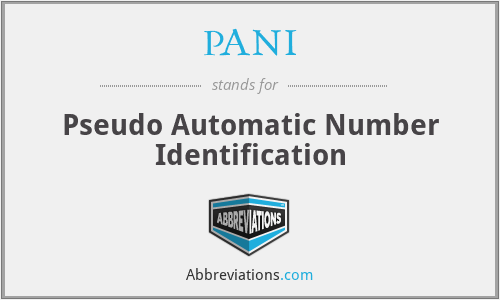 PANI - Pseudo Automatic Number Identification