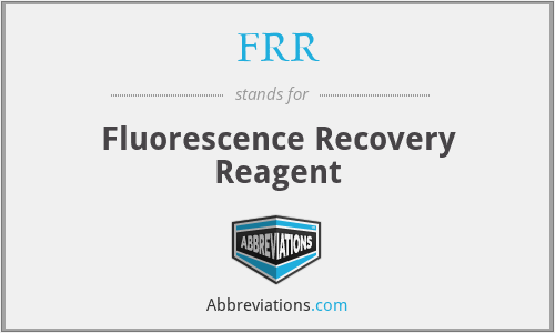 FRR - Fluorescence Recovery Reagent