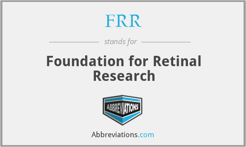 FRR - Foundation for Retinal Research