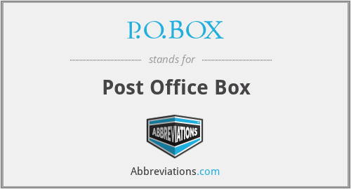 P.O.BOX - Post Office Box
