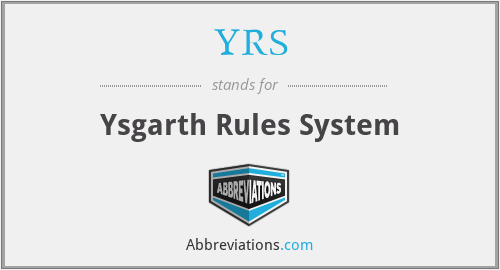 YRS - Ysgarth Rules System