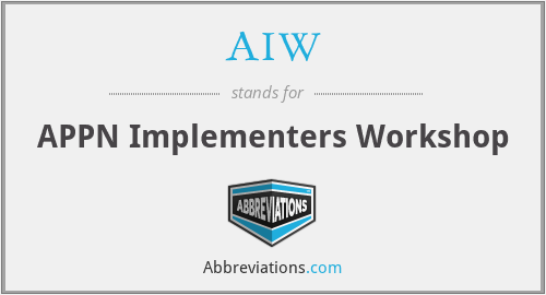 AIW - APPN Implementers Workshop
