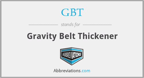 GBT - Gravity Belt Thickener