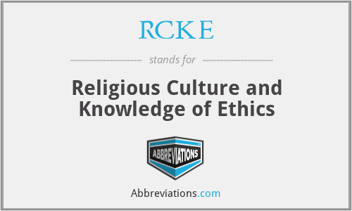RCKE - Religious Culture and Knowledge of Ethics