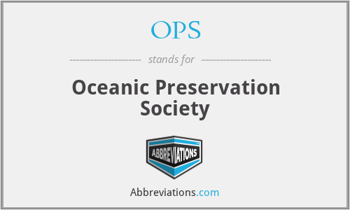 OPS - Oceanic Preservation Society