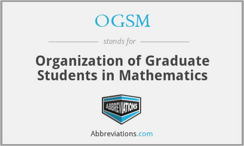 OGSM - Organization of Graduate Students in Mathematics