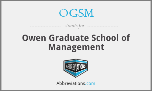 OGSM - Owen Graduate School of Management