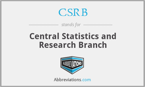 CSRB - Central Statistics and Research Branch