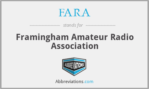FARA - Framingham Amateur Radio Association