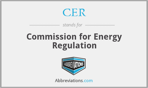 CER - Commission for Energy Regulation