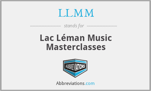 LLMM - Lac Léman Music Masterclasses