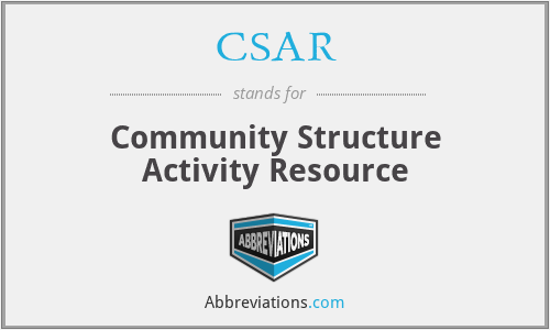 CSAR - Community Structure Activity Resource