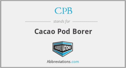 CPB - Cacao Pod Borer