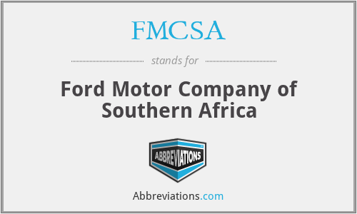 FMCSA - Ford Motor Company of Southern Africa