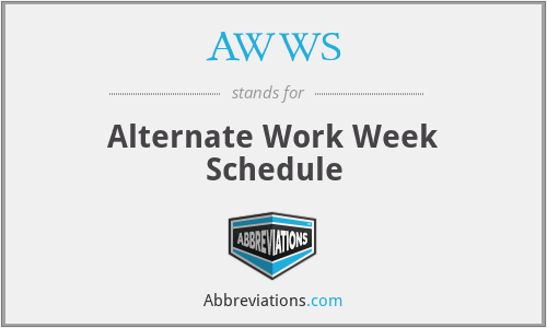 AWWS - Alternate Work Week Schedule