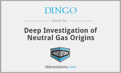 DINGO - Deep Investigation of Neutral Gas Origins