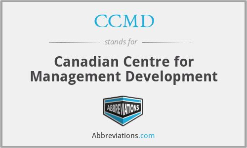CCMD - Canadian Centre for Management Development