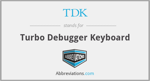 TDK - Turbo Debugger Keyboard