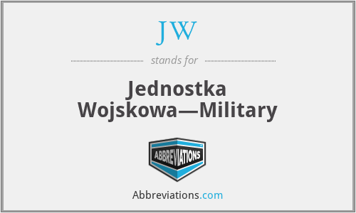 JW - Jednostka Wojskowa—Military