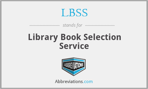 LBSS - Library Book Selection Service