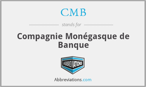 CMB - Compagnie Monégasque de Banque