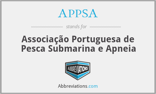 APPSA - Associação Portuguesa de Pesca Submarina e Apneia