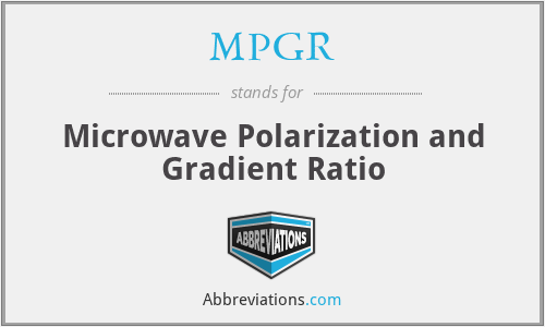 MPGR - Microwave Polarization and Gradient Ratio