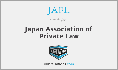 JAPL - Japan Association of Private Law