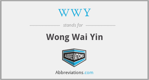 WWY - Wong Wai Yin