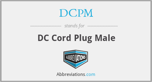 DCPM - DC Cord Plug Male