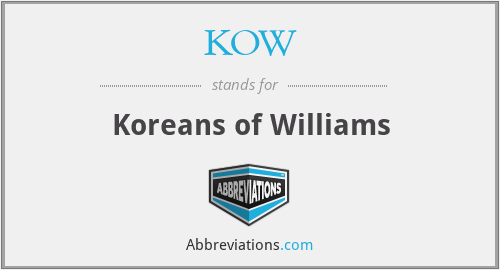 KOW - Koreans of Williams