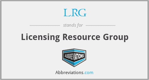 LRG - Licensing Resource Group