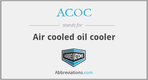 ACOC - Air cooled oil cooler