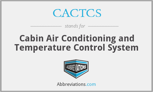 CACTCS - Cabin Air Conditioning and Temperature Control System