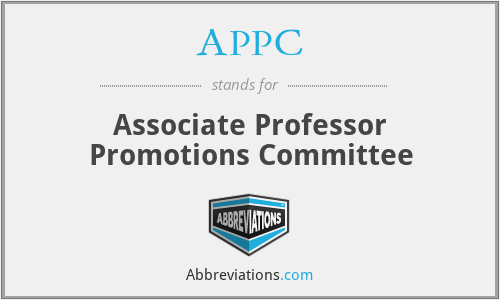 APPC - Associate Professor Promotions Committee