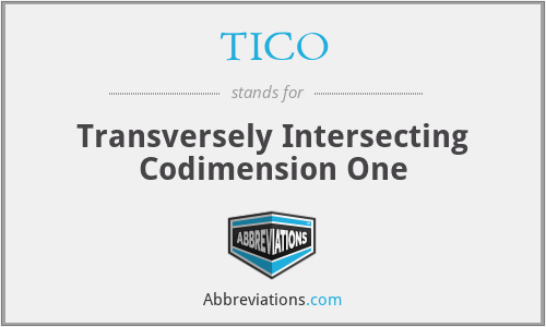 TICO - Transversely Intersecting Codimension One