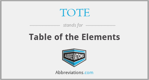 TOTE - Table of the Elements