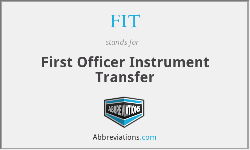 FIT - First Officer Instrument Transfer