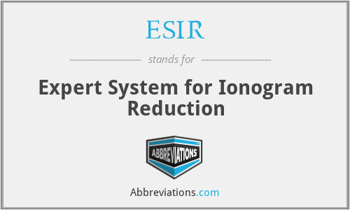 ESIR - Expert System for Ionogram Reduction