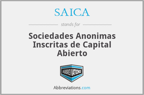 SAICA - Sociedades Anonimas Inscritas de Capital Abierto