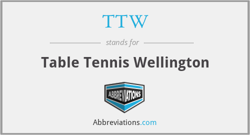 TTW - Table Tennis Wellington