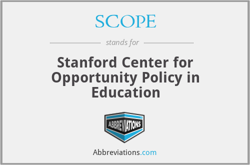 SCOPE - Stanford Center for Opportunity Policy in Education